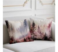 Coussin Automne Automne Housse Coussin 65x65cm Lot de 2 Oreiller Style Japonais Coussins de Jardin Double Impression Dite Taie Oreiller Velours pour Automne Balcon Jardin Banc Canapé Décoratifs wj-913