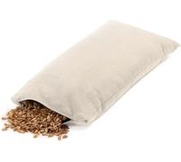 Coussin Aux Balles D¿Épeautre Biologique 40x20cm Avec Fermeture À Glissière, 20 X 40 Cm Tissu Blanc Cassé (Écru) En Coton Sergé; Avec Enveloppes D¿Épeautre Biologique