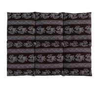 Coussin aux graines de colza 40x30 - Coussin thermique - Compresse aux graines - Bouillotte sèche - dos, ventre, pied etc… (6 compartiments; Design: Brun à fleur)