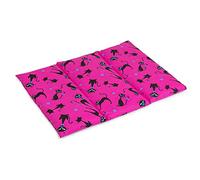 Coussin aux graines de colza - Taille 40x30-3 compartiments - chat noir - fuchsia - Coussin thermique - Coussin aux graines - Compresse froide -