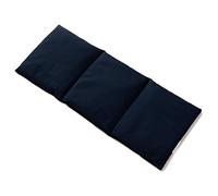 Coussin aux graines de groseille 20x50cm compartimenté en trois - bleu foncé - Coussin bouillotte aux graines - Compresse froide -