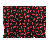 Coussin aux graines de groseille 40x30 - Coussin chauffant pour le dos ... - Bouillotte sèche - Compresse chaude ou froide (6 compartiments; Design: cherry-black)