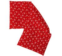 Coussin aux graines de lin 20x50cm compartimenté en trois - rouge avec des coeurs - Coussin bouillotte aux graines - Compresse froide -