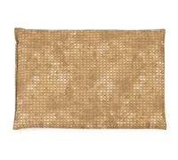 Coussin aux graines de lin 30x20cm - Coussin thermique utilisable chaud ou froid (batik or)