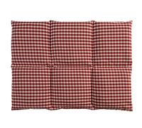 Coussin aux graines de lin 40x30-6 compartiments - Rouge et Blanc - Coton Bio - Coussin thermique - Coussin aux graines - Bouillotte sèche - Compresse froide
