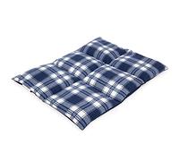 Coussin aux graines de lin 40x30 - Bouillotte sèche - Coussin thermique - Compresse froide (6 compartiments; Design: écossais bleu)