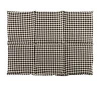 Coussin aux graines de lin 40x30 - Bouillotte sèche - Coussin thermique - Compresse froide (6 compartiments; Design: brun et blanc)