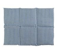 Coussin aux graines de lin 40x30 - Bouillotte sèche - Coussin thermique - Compresse froide (6 compartiments; Design: bleu et blanc)