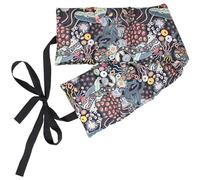 Coussin aux graines de lin compartimenté en 7 avec sangles, 65x15 Coton bio sous l´océan - Coussin thermique aux graines pour dos et reins utilisable chaud ou froid