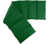 Coussin aux graines de lin compartimenté en huit 75x20cm - vert - Coussin bouillotte aux graines - Coussin Chauffant