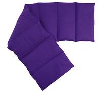 Coussin aux graines de lin compartimenté en huit 75x20cm - violet - Coussin bouillotte aux graines - Compresse froide