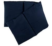 Coussin aux graines de lin compartimenté en quatre 60x20 cm - Bleu foncé - Coussin bouillotte aux graines - Compresse froide