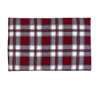 Coussin aux graines de lin - rouge bordeaux à carreaux avec un côté en flanelle - 30x20cm - Coussin thermique - Bouillotte chaude ou froide - Coussin aux graines