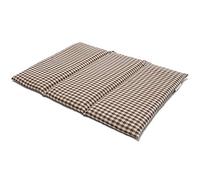 Coussin aux graines de lin - Taille 40x30-3 compartiments - Brun et Blanc - Coussin thermique - Coussin aux graines - Compresse froide -