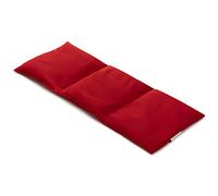 Coussin aux grains d´épeautre biologique 20x50cm compartimenté en trois -rouge - Coussin bouillotte aux graines - Compresse froide -