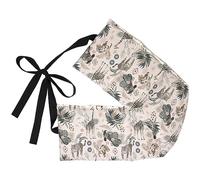 Coussin aux grains d'épeautre bio biologique compartimenté en sept avec sangles 65x15 cm - Bouillotte sèche - Coton bio animaux sauvages