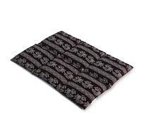 Coussin aux grains d'épeautre biologique 40x30 - Coussin chauffant pour le dos ... - Bouillotte sèche - Compresse chaude ou froide (6 compartiments; Design: brun à fleurs)