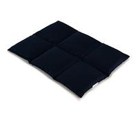 Coussin aux grains d'épeautre biologique 40x30 - Coussin chauffant pour le dos ... - Bouillotte sèche - Compresse chaude ou froide (6 compartiments; Design: bleu foncé)