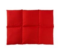 Coussin aux grains d'épeautre biologique 40x30 - Coussin chauffant pour le dos ... - Bouillotte sèche - Compresse chaude ou froide (6 compartiments; Design: rouge)