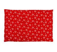 Coussin aux grains d'épeautre - rouge avec des coeurs - 30x20cm - Bouillotte sèche aux graines - Compresse froide