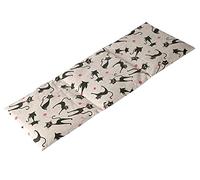 Coussin aux noyaux de cerise 20x50cm compartimenté en trois - Mimi le chat - Coussin bouillotte aux noyaux - Compresse froide -