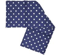 Coussin aux noyaux de cerises 20x60cm compartimenté en 4 - bleu étoilé - Coussin thermique aux graines utilisable chaud ou froid