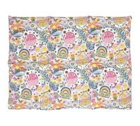 Coussin aux noyaux de cerises 40x30-6 compartiments - Flower Power - Coton Bio - Coussin thermique