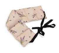 Coussin aux noyaux de cerises compartimenté en 7 avec sangles, 65x15 - Coussin thermique utilisable à chaud & compresse froide - pour dos, ventre et reins - Champêtre romantique