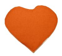 Coussin aux noyaux de cerises en forme de coeur environ 30x25cm orange - Coussin Thermique - Coussin aux graines - Bouillotte sèche