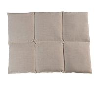 Coussin aux pépins de raisin 40x30 - Coussin thermique - Compresse aux graines - Bouillotte sèche - dos, ventre, pied etc… (6 compartiments; Design: écru)
