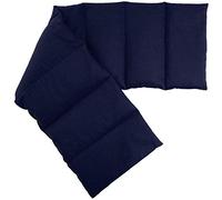 Coussin aux pépins de raisin compartimenté en huit 75x20cm - bleu foncé - Coussin bouillotte aux pépins - Coussin froid