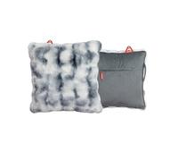 Coussin avec Insert Chauffant Heat Pad - pour Intérieur et Extérieur - pour Maison, Café, Restaurant, Terrasse - sans Électricité - 45x45 cm - Fourrure Grise