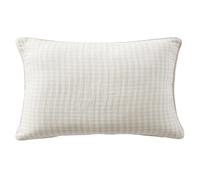 Coussin avec Passepoil 40x60 cm Gaze de Coton Quadri Naturel