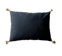 Coussin avec pompons en jute - Gris Fonc - 50 x 70 cm