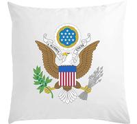 Coussin avec rembourrage blanc Motif blason des États-Unis d'Amérique 40 x 40 cm
