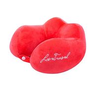Coussin Avion Repose tête réglable,Hump U-Shaped Pillow Travel Neck Pillow Office Nap U-Shaped Pillow-Rouge