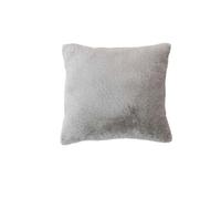 - Coussin AZURA imitiation fourrure 2 tons - 40 x 40 cm - Gris - AZURA
