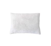 - Coussin AZURA effet fourrure 2 tons - 65 x 50 cm - Blanc - AZURA