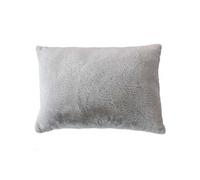 - Coussin AZURA imitiation fourrure 2 tons - 65 x 50 cm - Gris - AZURA