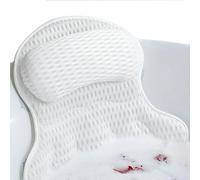 Coussin Baignoire,Coussin de Baignoire Coussin Baignoire Adulte Oreiller de Bain 4D avec 6 ventouses puissantes soutient la tête Le Cou Le Dos pour Tous Types de Baignoire