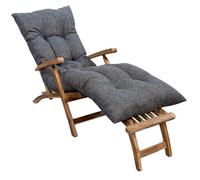 Coussin Bain de Soleil - 195x65x15 cm - Bananair - Gris Fabriqué en France