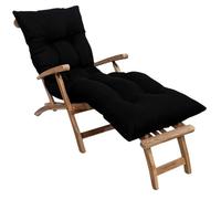 Coussin Bain de Soleil - 195x65x15 cm - Bananair - Noir Fabriqué en France