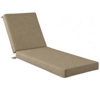 Coussin Bain de Soleil Étanche, Coussin Transat avec Sangles, Coussin Transat Exterieur UV Polyester, Matelas Bain de Soleil Pliable Démontable pour Chaise Longue(Light coffee,193 X 56 X 10cm)