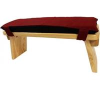 Coussin banc de méditation rouge-brun avec remplissage -- 48x17x3 cm