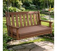 Coussin Banquette Coussins pour Bancs de Jardin 60x60cm Marron | Coussin De Banc Extérieur Rectangulaire Housse Déhoussable, Fond Antidérapant, Épaisseur 5Cm, Pour Banc, Banquette