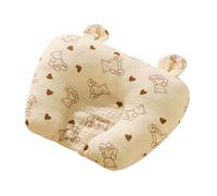 Coussin Bebe Tete Plate, Oreiller pour enfant, oreiller pour nouveau-né, oreillers respirant pour enfant déformable, adapté aux nouveau-nés de 0 à 12 mois, Coussin poussette siège auto (Beige)