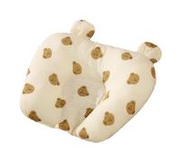 Coussin Bebe Tete Plate, Oreiller pour enfant, oreiller pour nouveau-né, oreillers respirant pour enfant déformable, adapté aux nouveau-nés de 0 à 12 mois, Coussin poussette siège auto (Khaki)