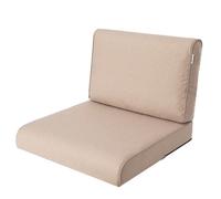 HOBBYGARDEN, NEL Coussin en rotin pour palettes, extérieur/intérieur, meubles de jardin, balancelle, coussin d'assise, beige, taille 2 : 60 x 60 cm