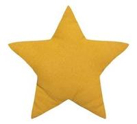 Atmosphera – Coussin enfant Berlingot étoile – Coton – Jaune ocre – 40x40 cm