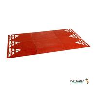 Coussin berlinois, ralentisseur conforme CEREMA - 3 m - Rouge - NOVAP - 6100324
